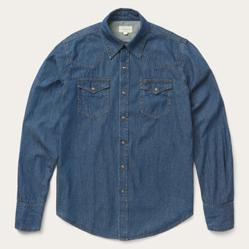Timeless Long-Sleeved Western Denim Shirt