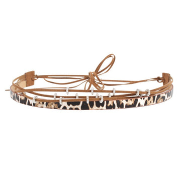 Woven Leopard Western Hat Bands