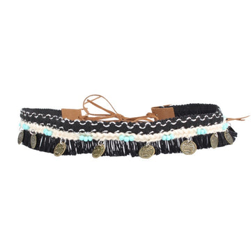 Bohemian Leather Tassel Hatband