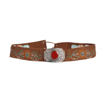 Red Stone Leather Hat Bands