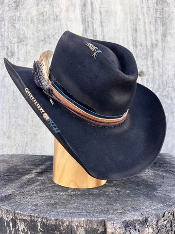 Vintage Black Felt Cowboy Hat