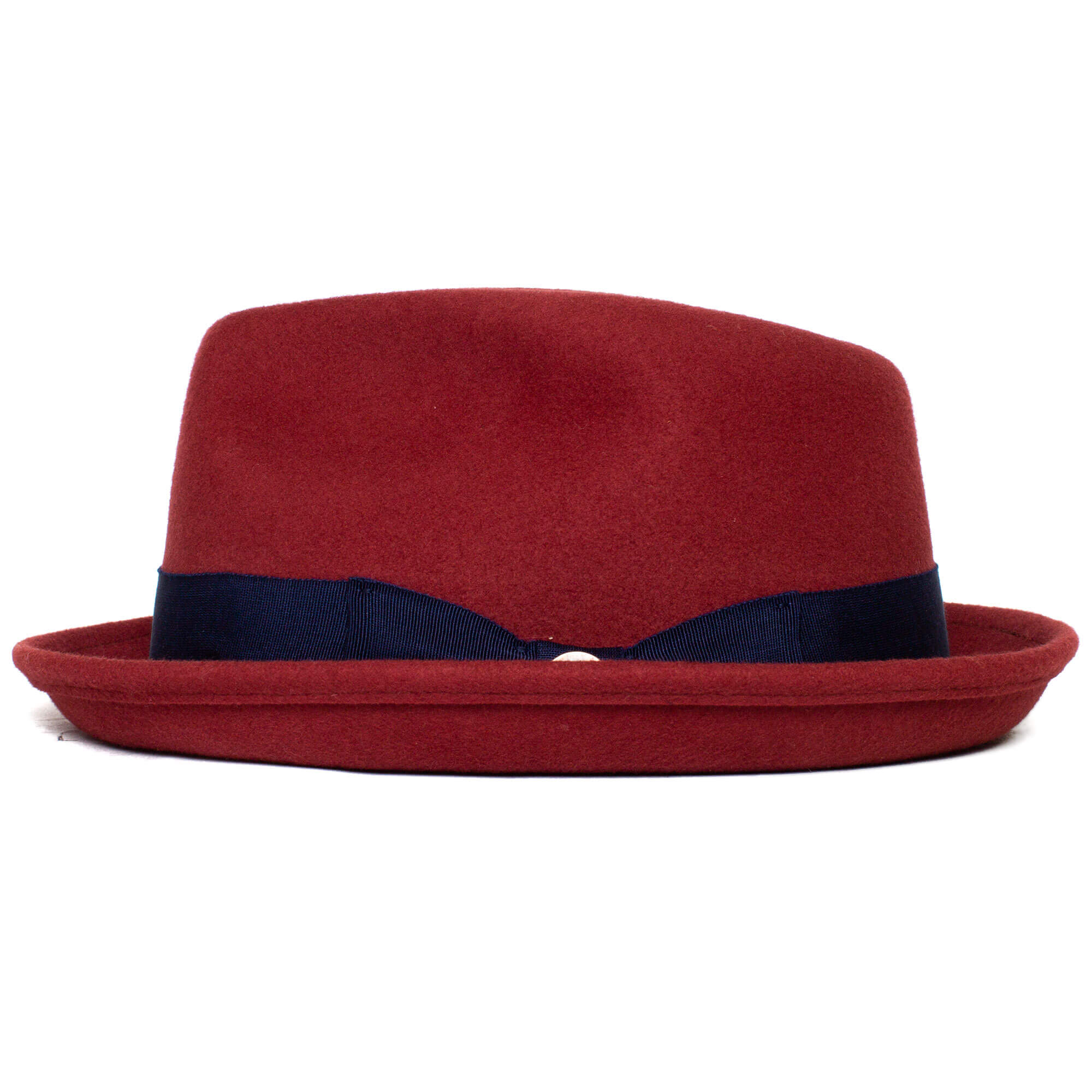 Classic Pork Pie Fedora Hat-Rust