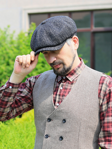 Timeless Wool Blend Newsboy Cap