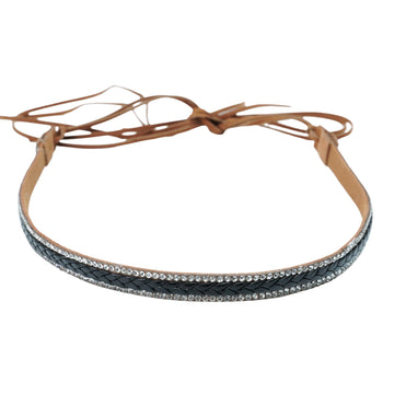 DIAMOND BRAIDED LEATHER HAT BAND