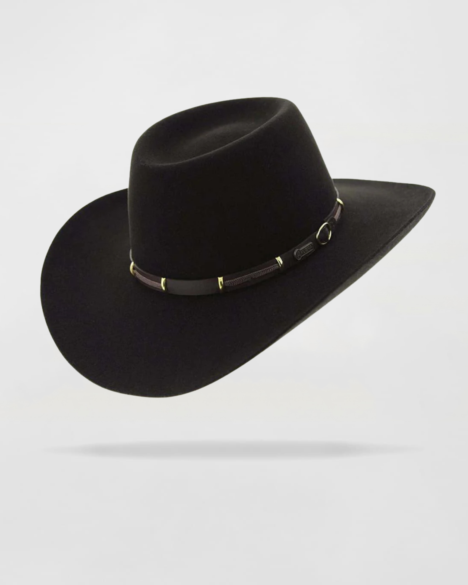 Rustic Rider Felt Cowboy Hat In Black