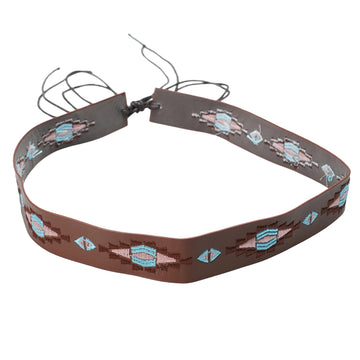 EMBROIDERED LEATHER HAT BAND