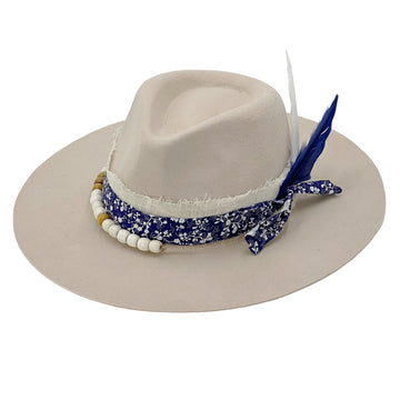 Off-White Wide-Brim – Feather & Bead Trim