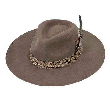 Soft Gray Wide-Brim Hat