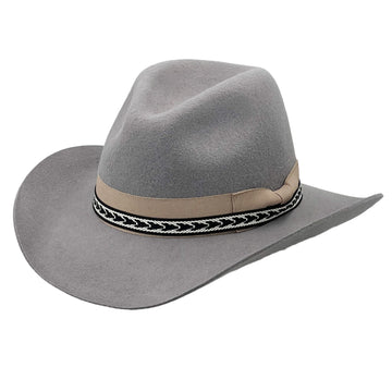 Light Gray Cowboy Hat – Woven Band