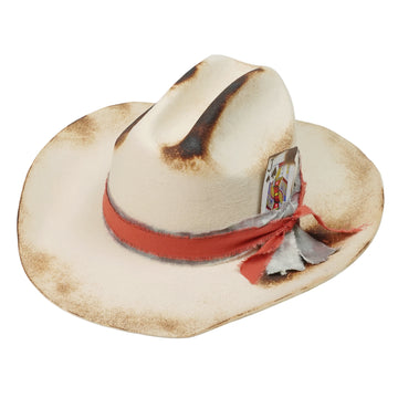 Western-Inspired Felt Hat – Rolled Brim, Artisan Touch