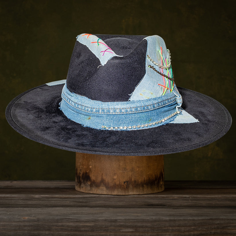 Classic Charm Denim Felt Outdoor Hat