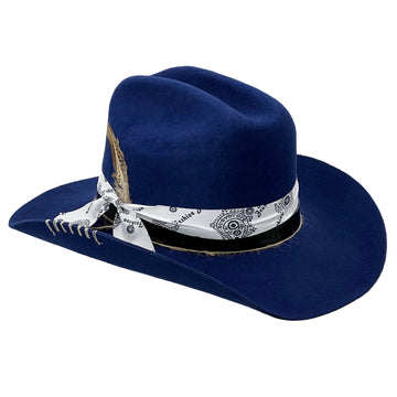 Contemporary Cowboy Hat – Navy w/ Hand-Stitched Detail