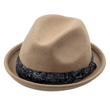 Modern Felt Fedora – Printed Accent