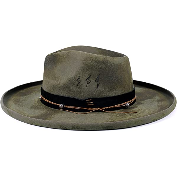 Vintage Fedora Lightning hat-Indigo Brown