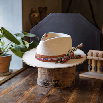 Vintage Look Wide Brim Fur Felt Hat