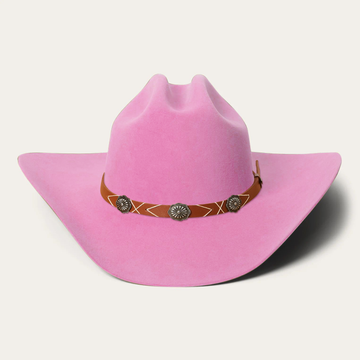 Rustic Felt Cowboy Hat -  Hot Pink