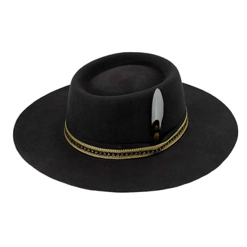 Artisan Black Felt Gambler Hat