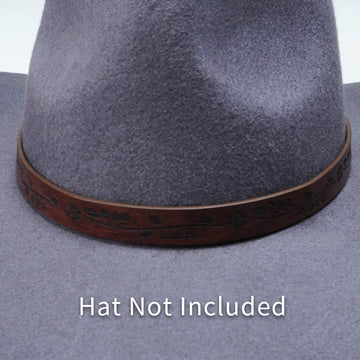 CARVED LEATHER HAT BAND