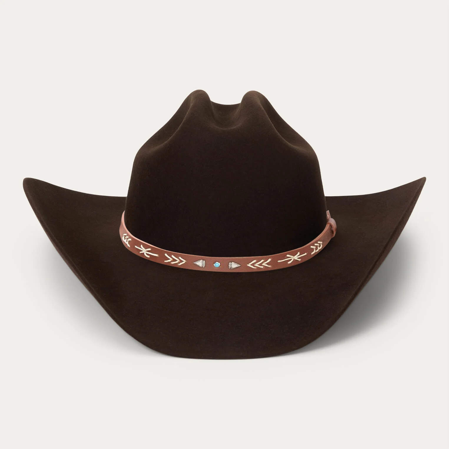 Bronco Felt Cowboy Hat-Chocolate