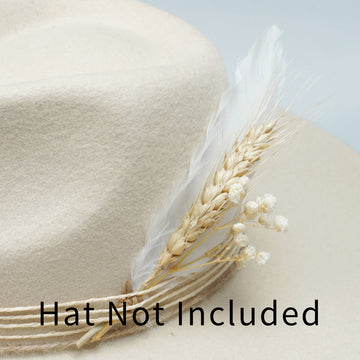 Rowan | Wheat & Feather Hat Band