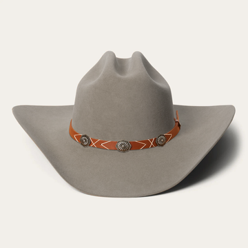 Rustic Felt Cowboy Hat - Light Gray