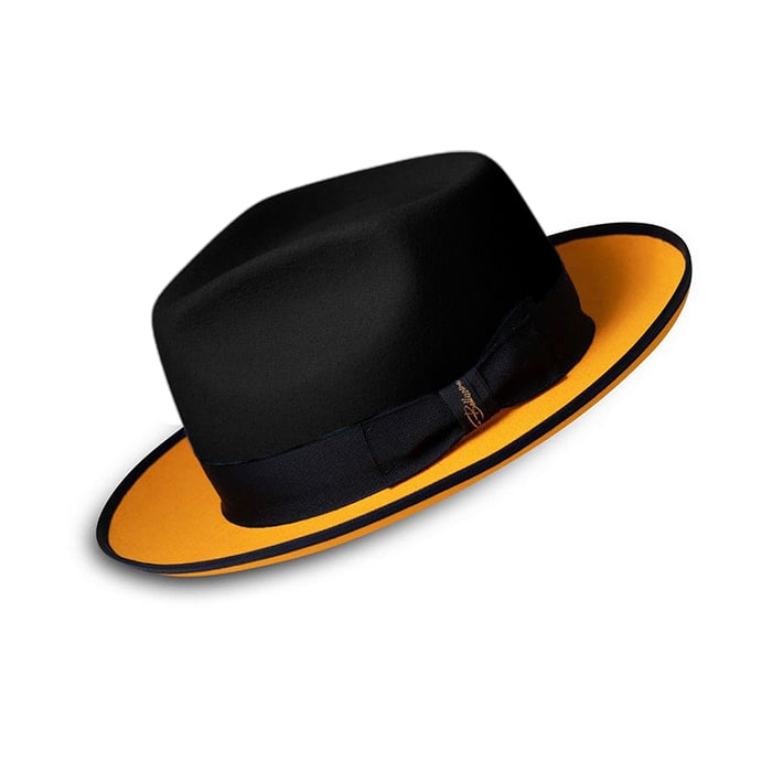 Urban Two Tone Fedora-Black Orange