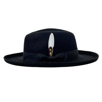 Modern Black Hat – Textured Band Detail