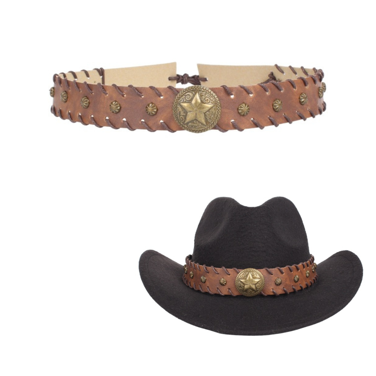 Star Leather Hat Bands