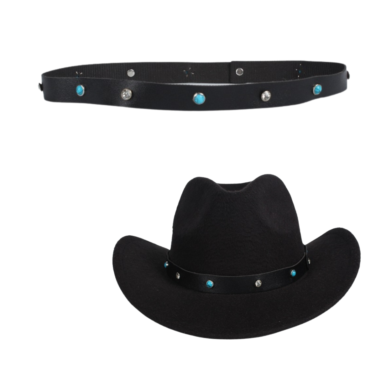 Leather Turquoise Hat Bands