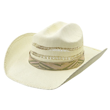Chic Straw Hat – Off-White Base, Subtle Woven Accent