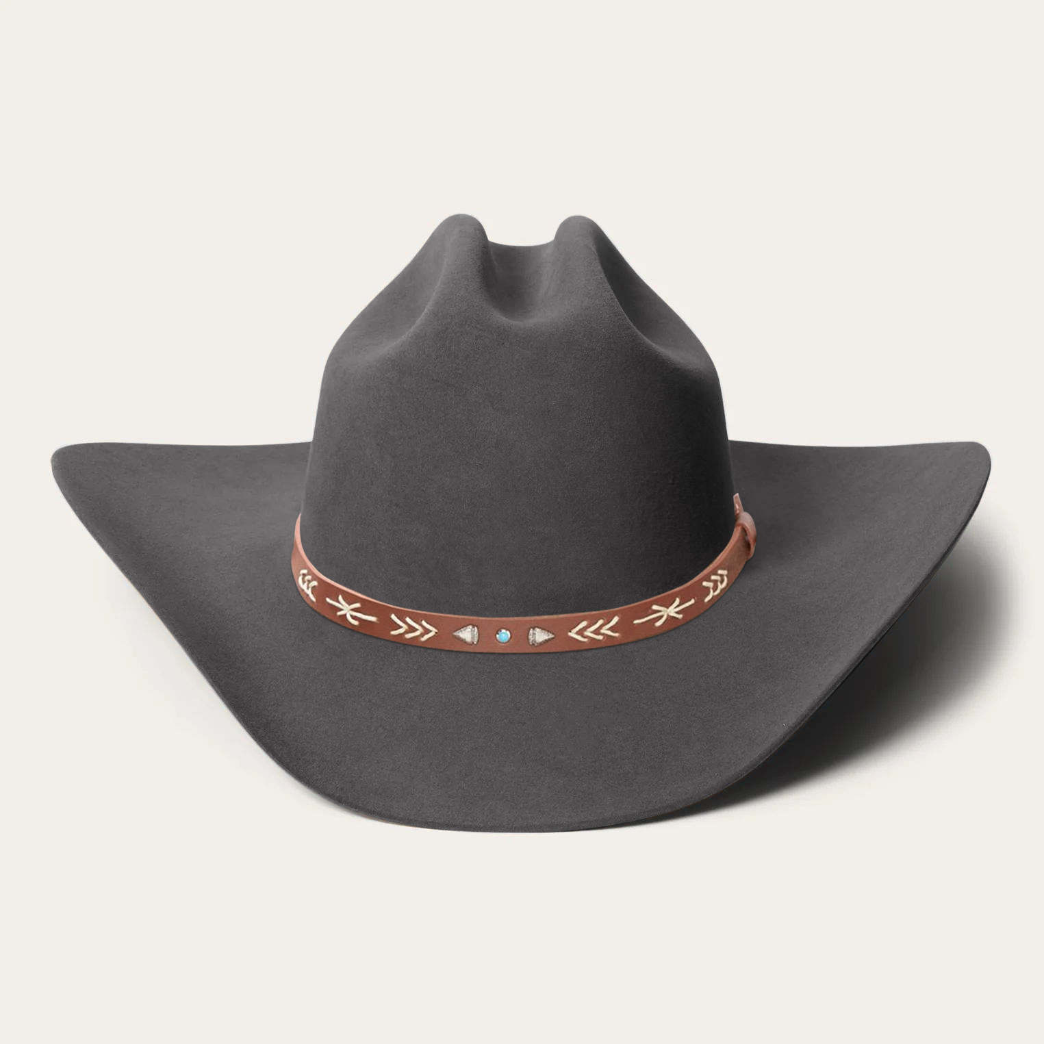 Bronco Felt Cowboy Hat-Dark Gray