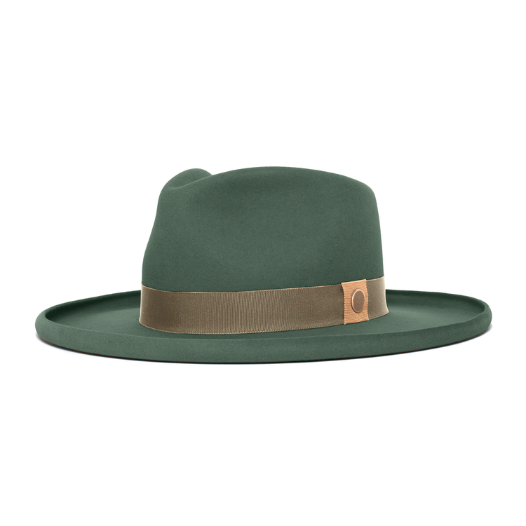 Polished Wide Brim Felt Fedora