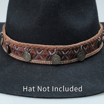 BRAIDED VINTAGE METAL HAT BAND