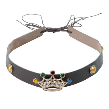 ROYAL CROWN LEATHER HAT BAND