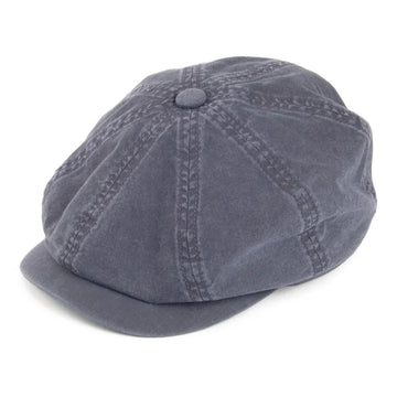 Hatteras Organic Cotton Bakerboy-Newsboy Cap 'Blue'