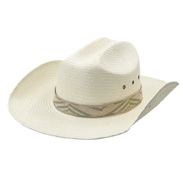 Curved-Brim Straw Hat – Ventilated Crown
