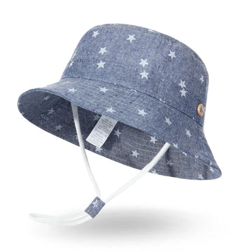 Cotton Cartoon Stars Printed Soft Baby Bucket Hat