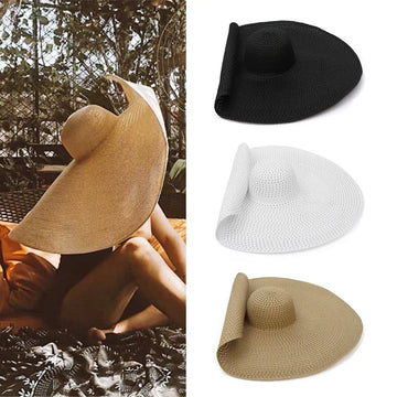 Foldable Wide Brim Sun Hat for Women