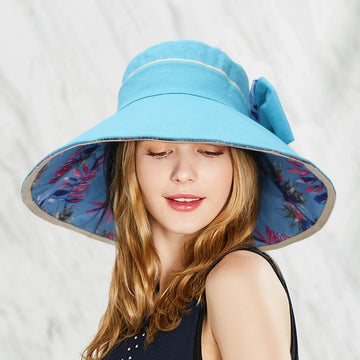 Large Brim Bowknot Bucket Hat Sun Hat