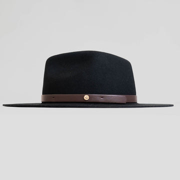 Dapper Men's Felt Fedora Hat–Black