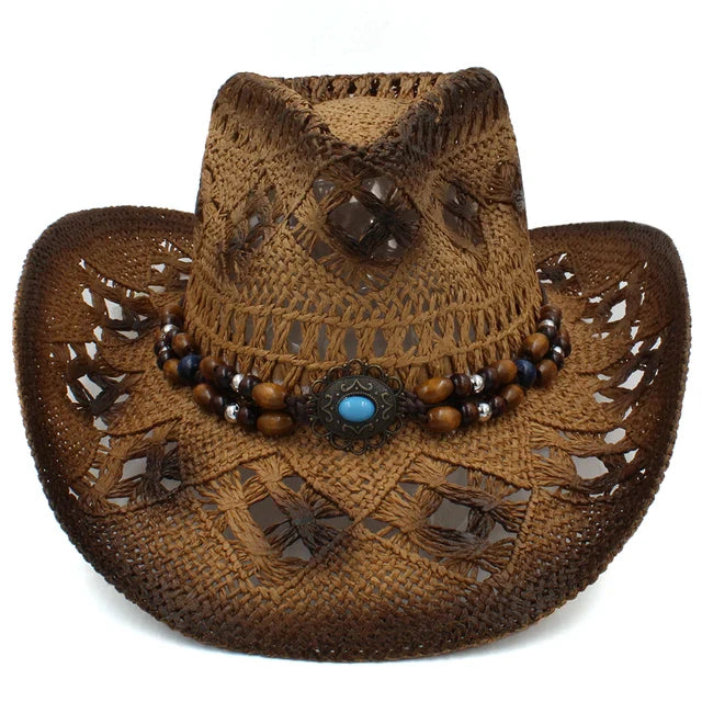 Adventure-Ready Straw Cowboy Hat