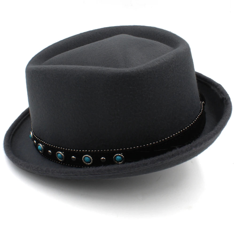 Vintage Inspired Pork Pie Hat Fedora