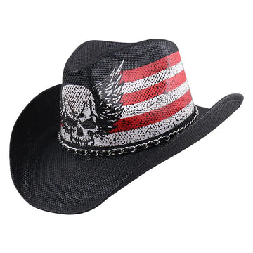 Open Road Skull Western Cowboy Hat