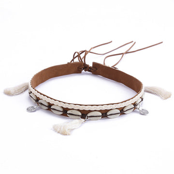 Seashell Adorned Hatband Trim