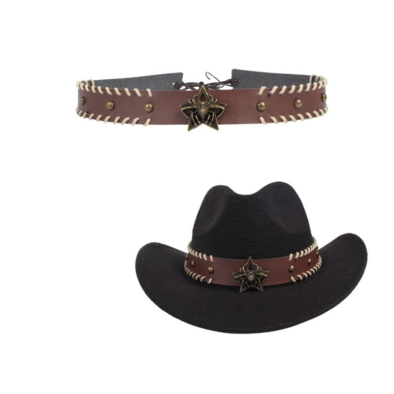 Western Bees Leather Hat Band