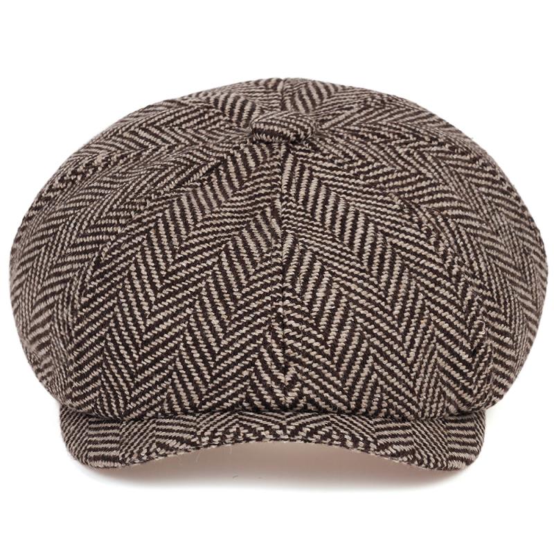 Shelby Herringbone Newsboy Cap