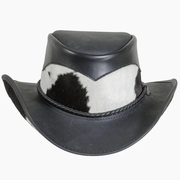 Open Road Mens Leather Cowboy Hat