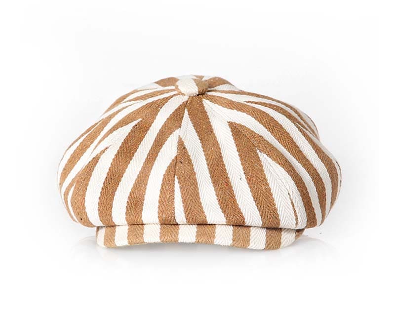 Marbella Striped Newsboy Cap