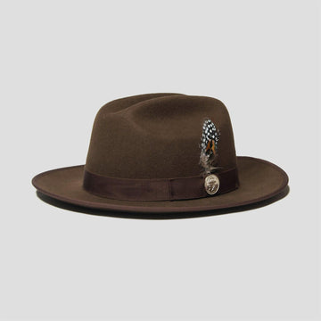 Tasteful Felt Fedora Hat-Chocolate