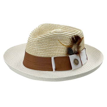 Beige Bow – Feather Trim